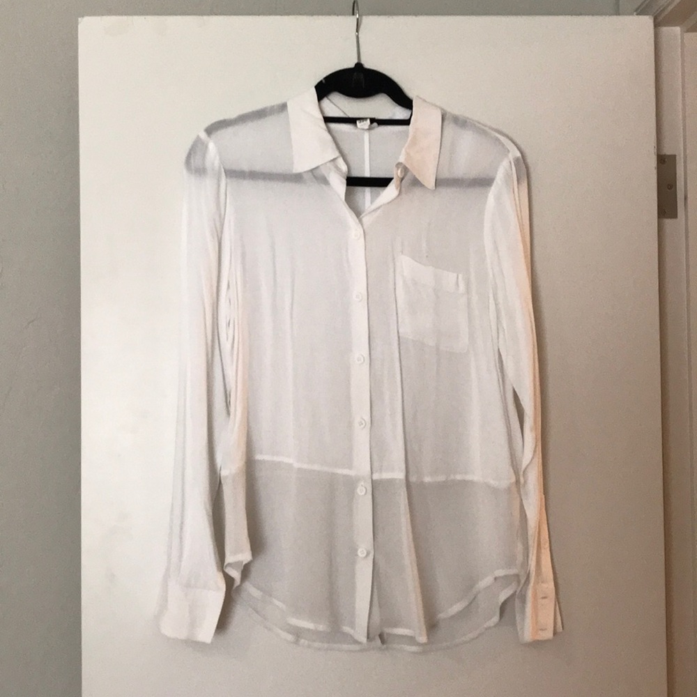 BCBGeneration white button up blouse size small